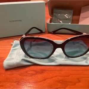 Tiffany & Co. Black Oversized Cat-Eye Sunglasses